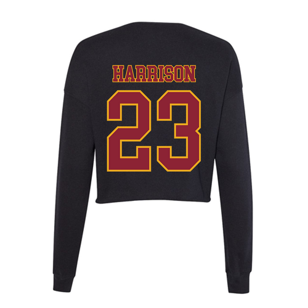 ULM - NCAA Softball : Tessara Harrison - Women's Cropped Crew Fleece-1