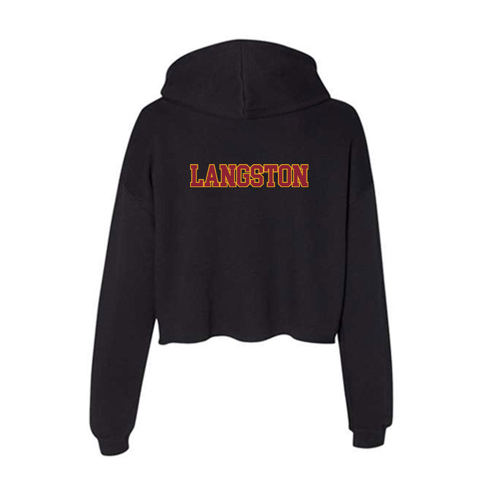 ULM - NCAA Football : Seidrion Langston - Women's Crop Fleece Hoodie-1