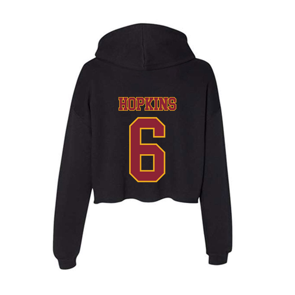 ULM - NCAA Football : Tyrese Hopkins - Women's Crop Fleece Hoodie-1