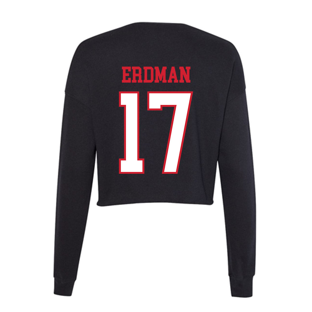 Northeastern - NCAA Men's Ice Hockey : Griffin Erdman - Women's Cropped Crew Fleece-1