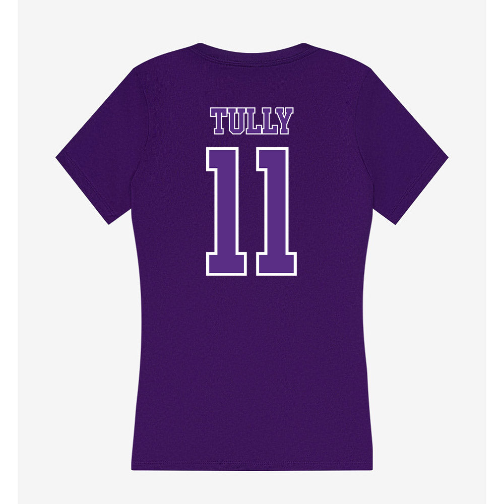 Central Arkansas - NCAA Beach Volleyball : Hadley Tully - Women's V-Neck T-Shirt-1