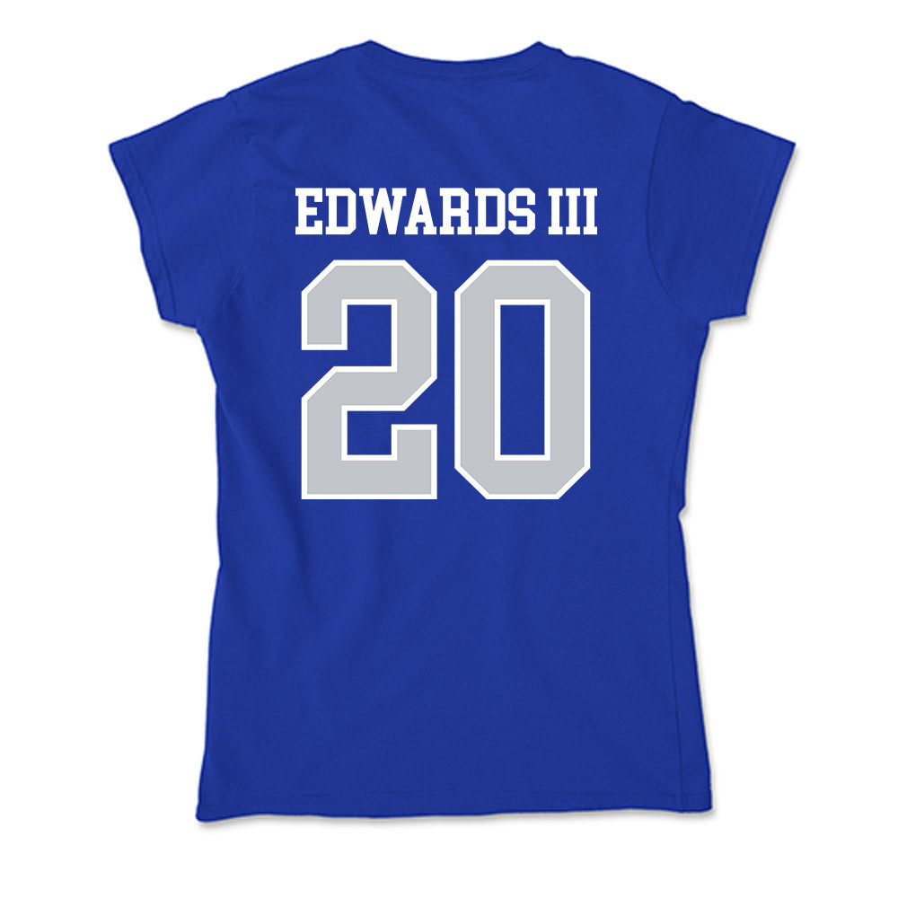 CCSU - NCAA Men's Basketball : Corsley Edwards III - Soft Style Women’s T-Shirt-1