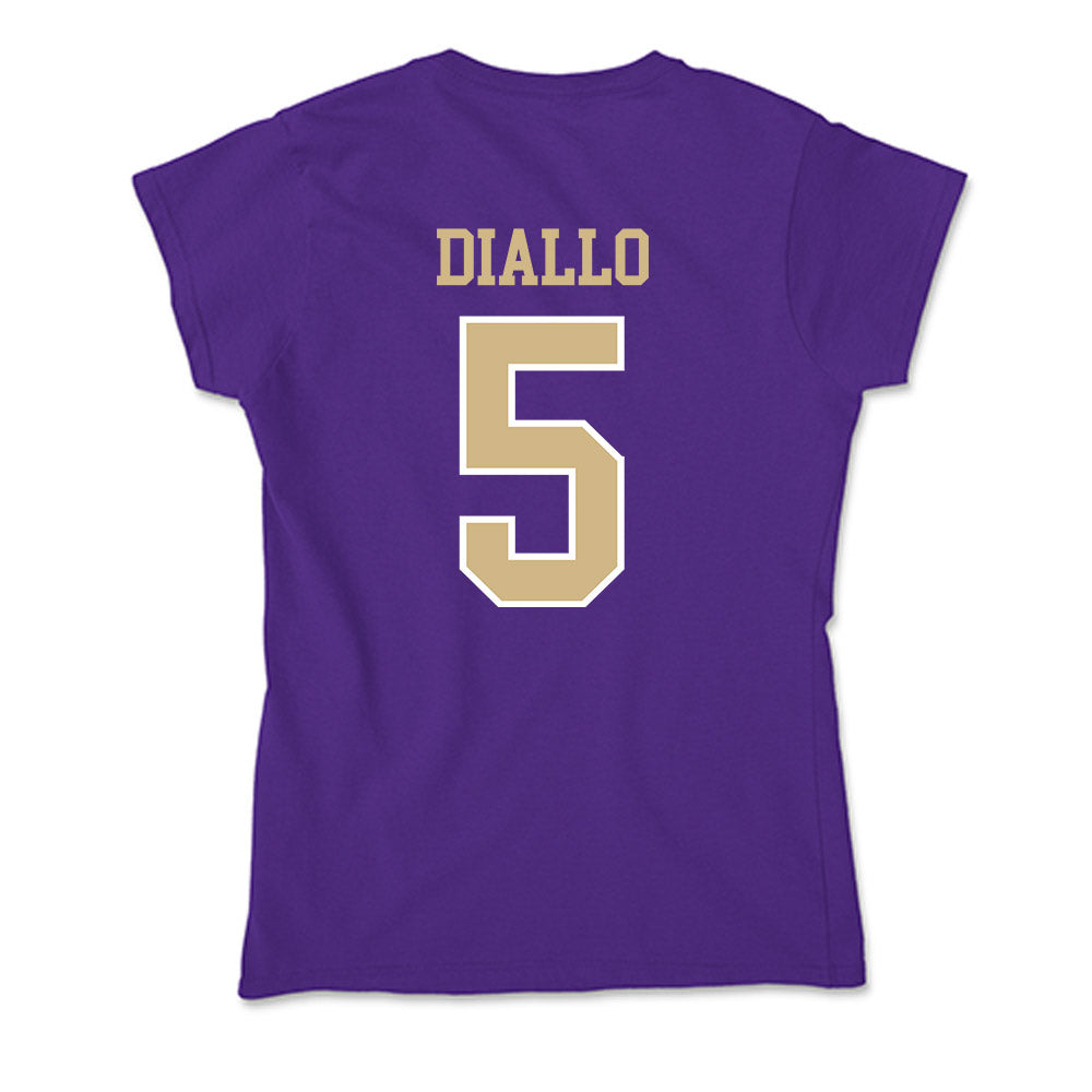 Washington - NCAA Men's Basketball : Zoom Diallo - Soft Style Women’s T-Shirt-1