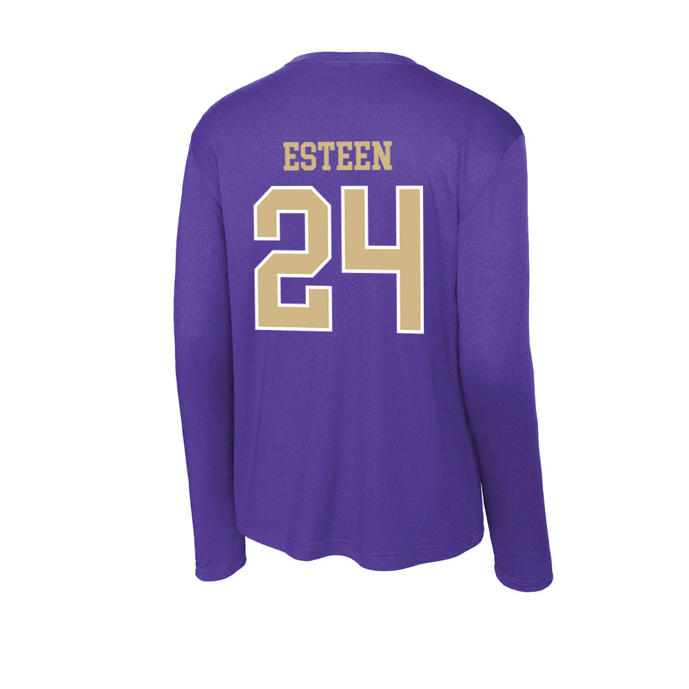 Washington - NCAA Football : Makell Esteen - Activewear Long Sleeve T-Shirt-1