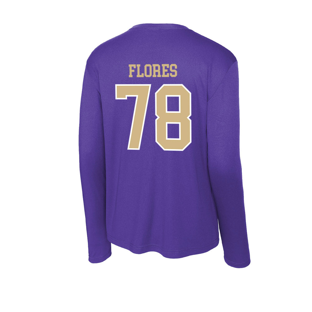 Washington - NCAA Football : Jake Flores - Activewear Long Sleeve T-Shirt-1