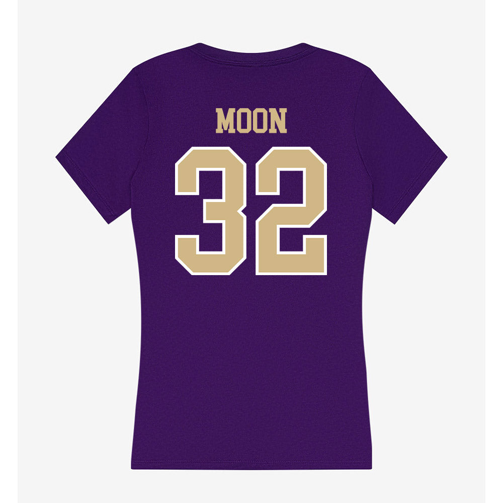 Washington - NCAA Football : Ryken Moon - Women's V-Neck T-Shirt-1
