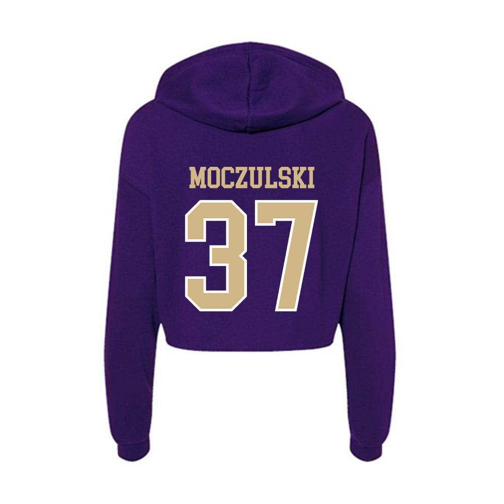 Washington - NCAA Football : Ethan Moczulski - Women's Crop Fleece Hoodie-1