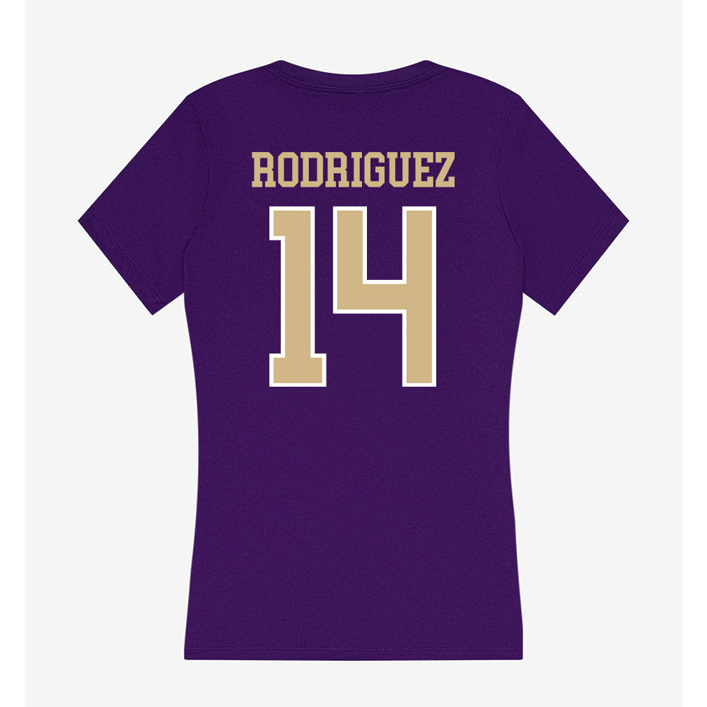 Washington - NCAA Softball : Amira Rodriguez - Women's V-Neck T-Shirt-1
