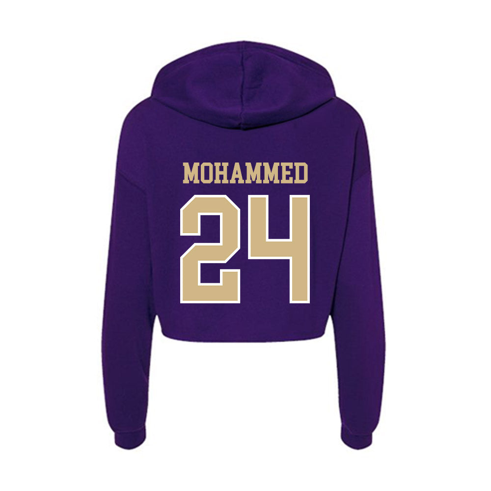 Washington - NCAA Football : Adam Mohammed - Women's Crop Fleece Hoodie-1