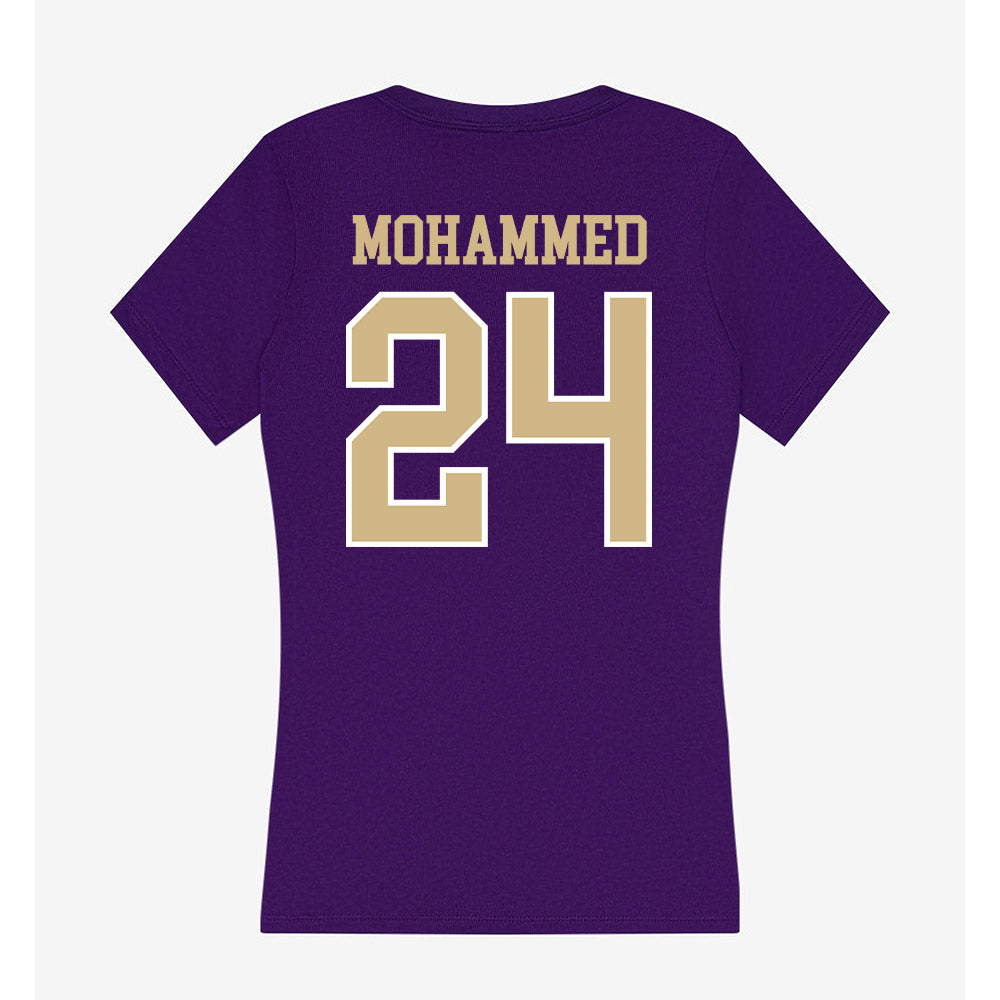 Washington - NCAA Football : Adam Mohammed - Women's V-Neck T-Shirt-1