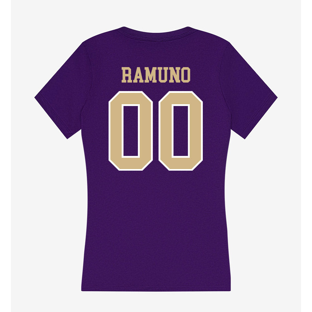 Washington - NCAA Softball : Sophia Ramuno - Women's V-Neck T-Shirt-1