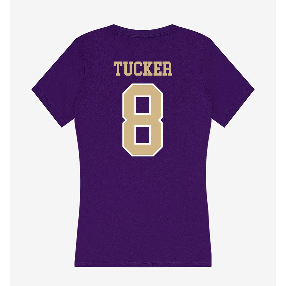 Washington - NCAA Men's Basketball : Bryson Tucker - Women's V-Neck T-Shirt-1