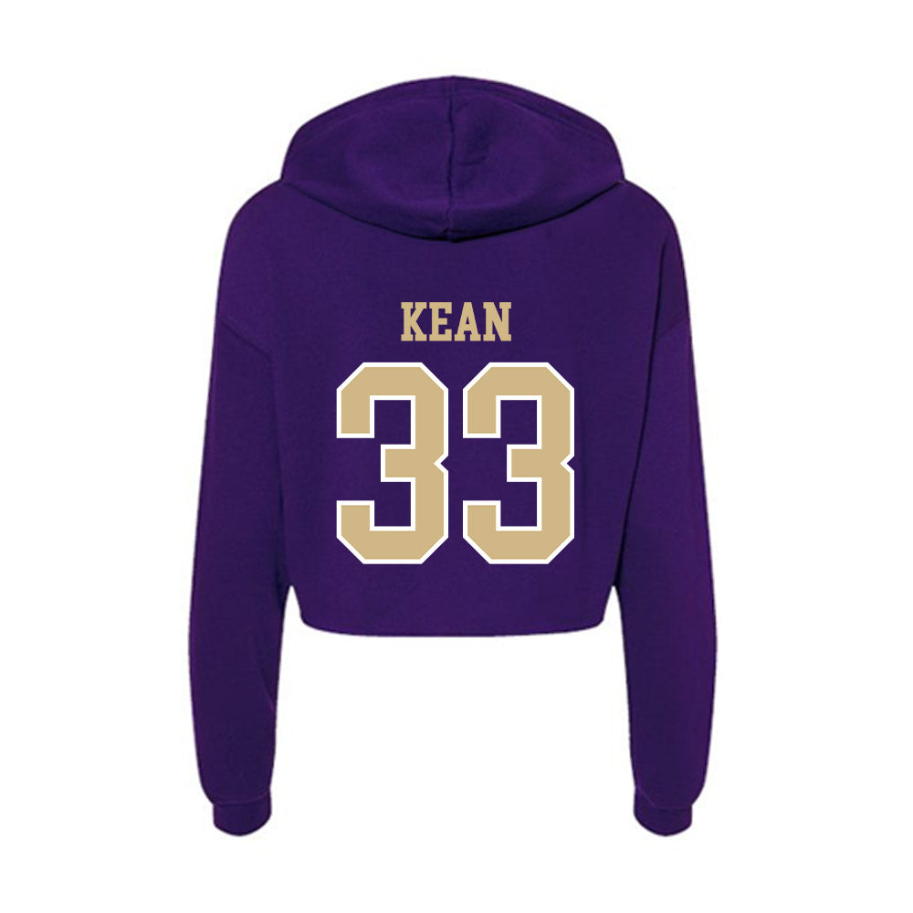 Washington - NCAA Football : Ryan Kean - Women's Crop Fleece Hoodie-1