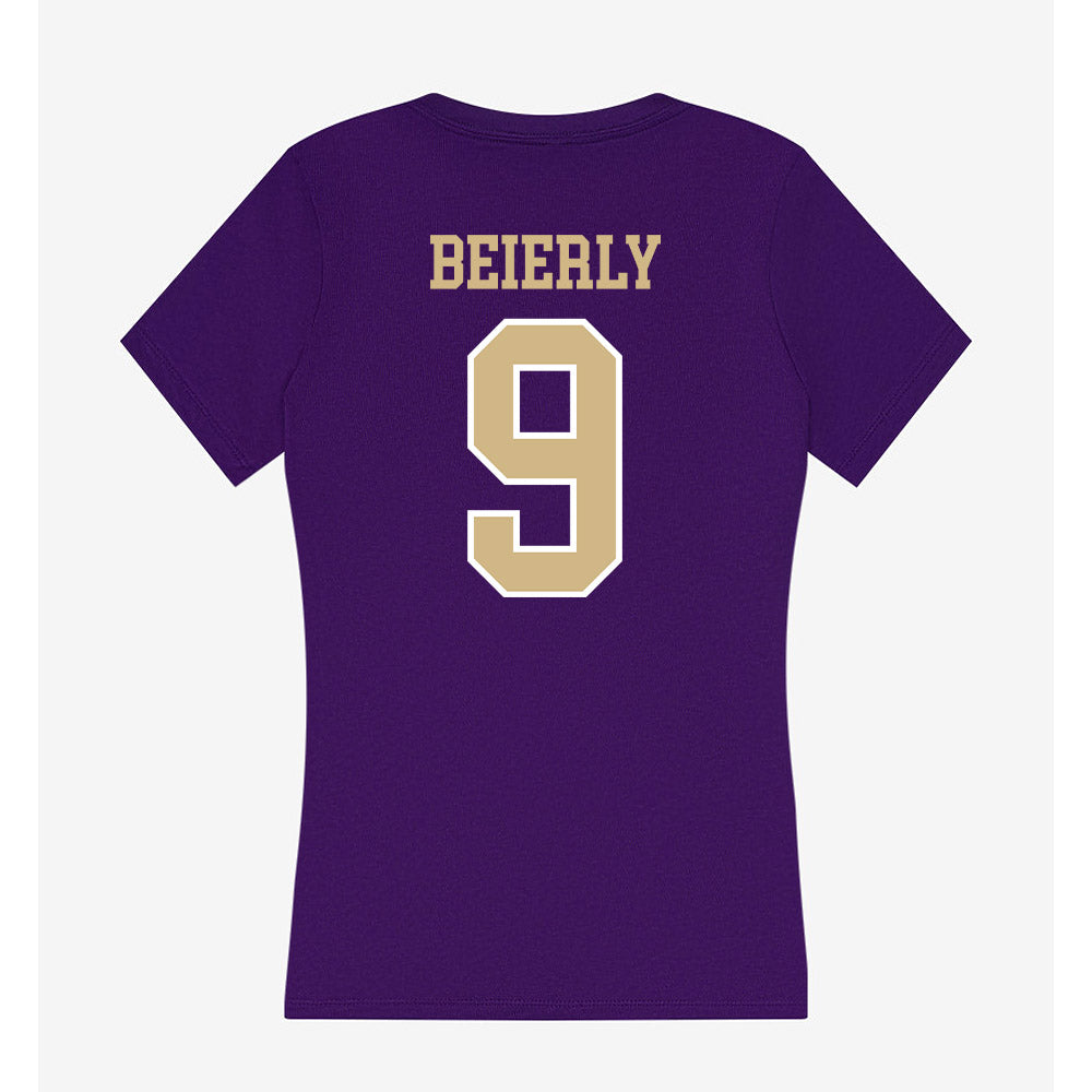 Washington - NCAA Football : Dash Beierly - Women's V-Neck T-Shirt-1