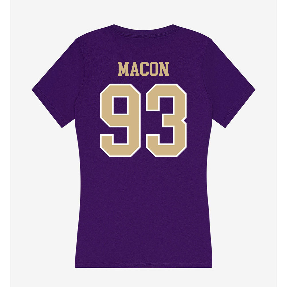 Washington - NCAA Football : Dominic Macon - Women's V-Neck T-Shirt-1