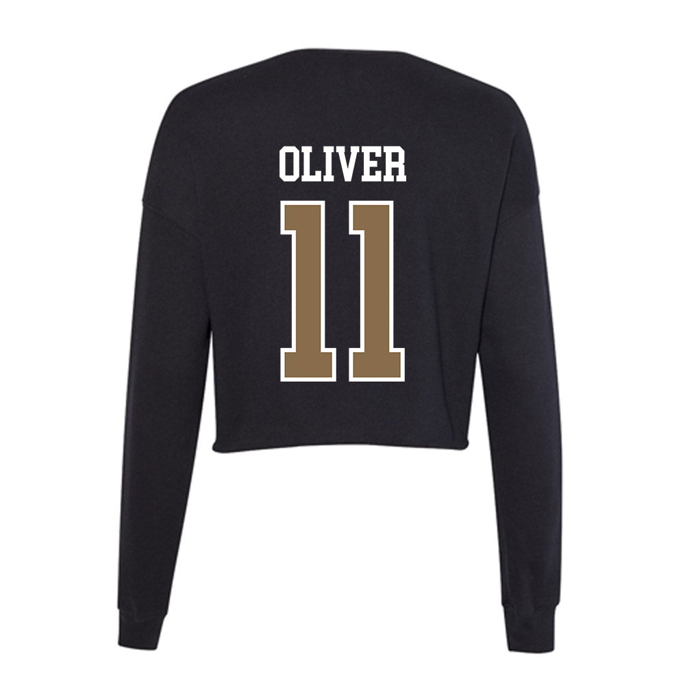 Wofford - NCAA Football : Caleb Oliver - Women's Cropped Crew Fleece-1