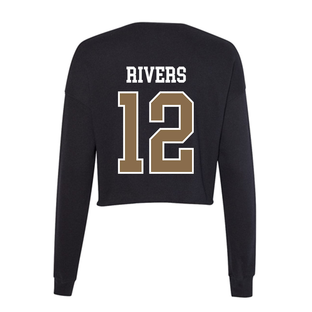 Wofford - NCAA Baseball : Davis Rivers - Women's Cropped Crew Fleece-1