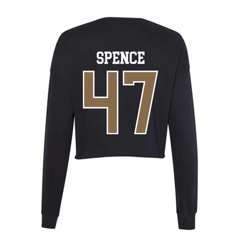 Wofford - NCAA Football : Sam Spence - Women's Cropped Crew Fleece-1