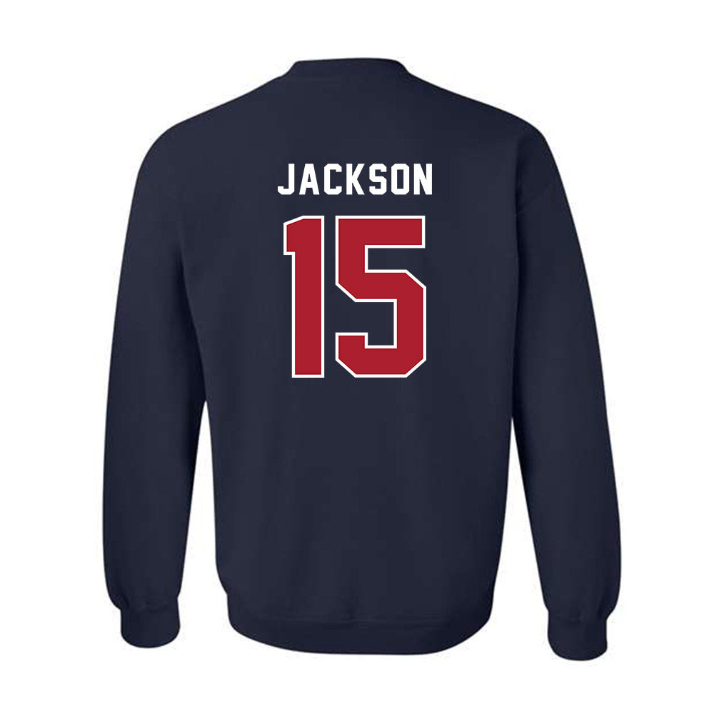 American - NCAA Women's Lacrosse : Annabelle Jackson - Crewneck Sweatshirt-1