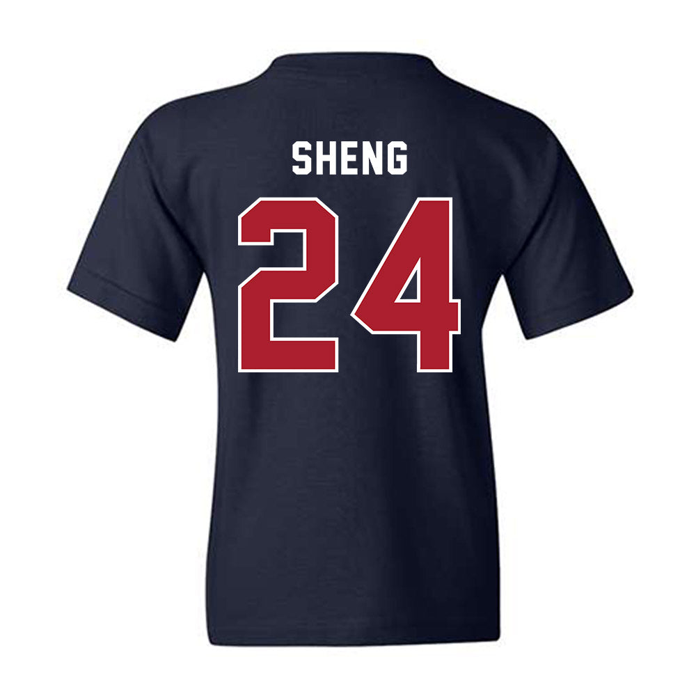 American - NCAA Women's Basketball : Vienn Sheng - Youth T-Shirt-1