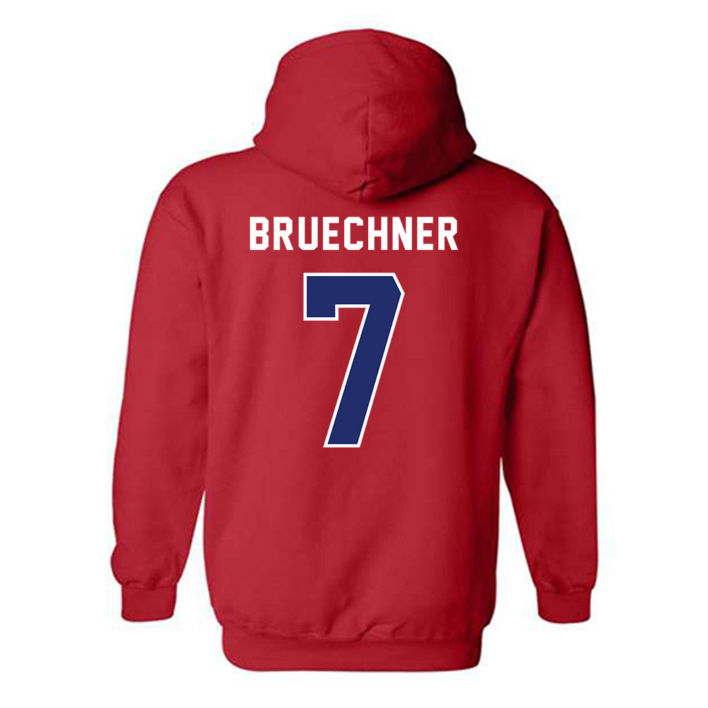 American - NCAA Women's Lacrosse : Kate Bruechner - Classic Shersey Hooded Sweatshirt-1