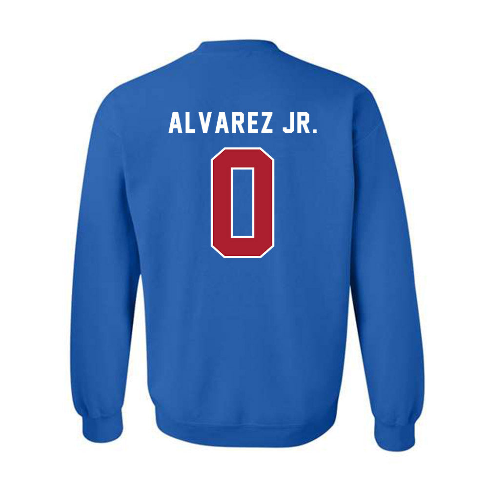 American - NCAA Men's Soccer : Juan Carlos Alvarez Jr. - Crewneck Sweatshirt-1