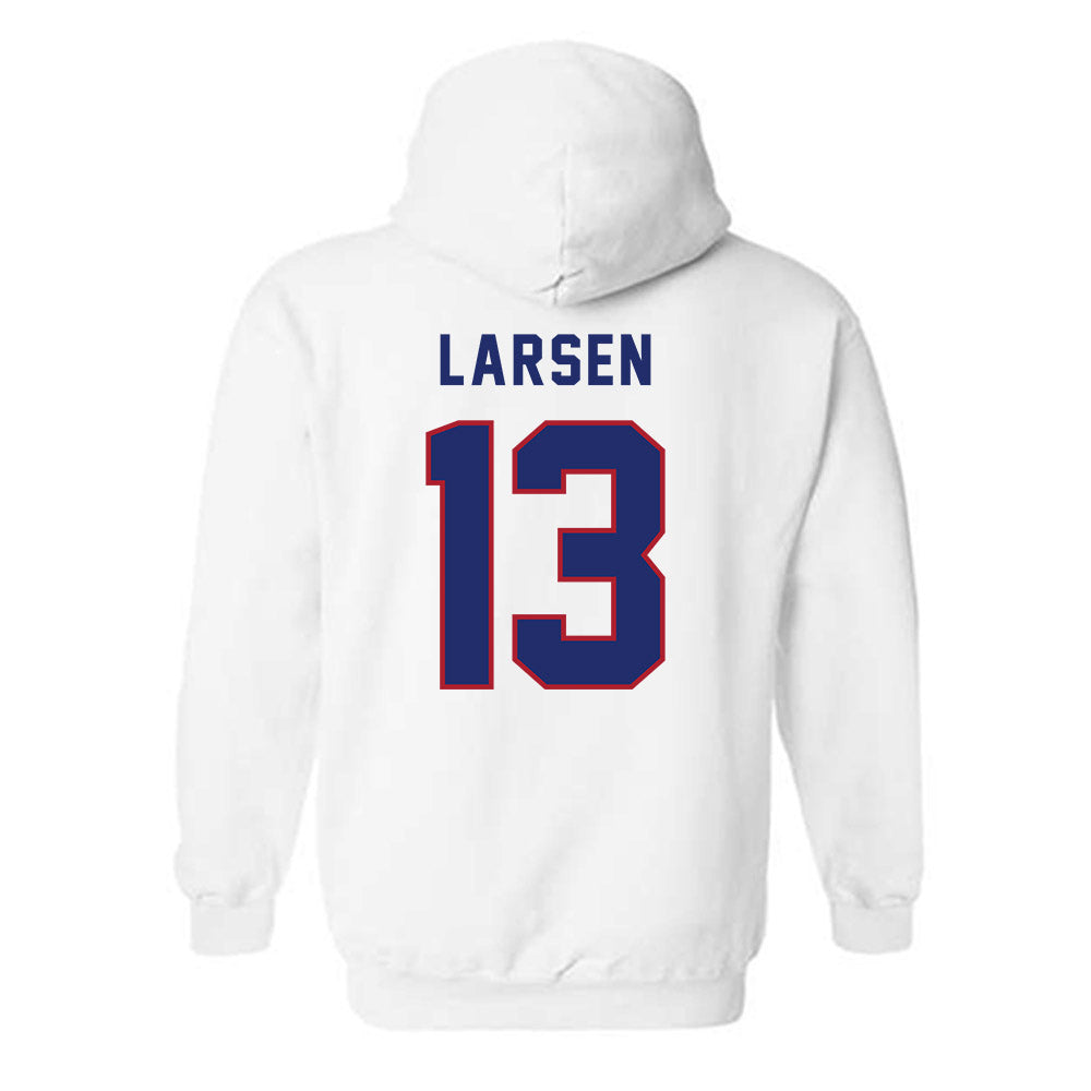 American - NCAA Women's Lacrosse : Carly Larsen - Hooded Sweatshirt-1