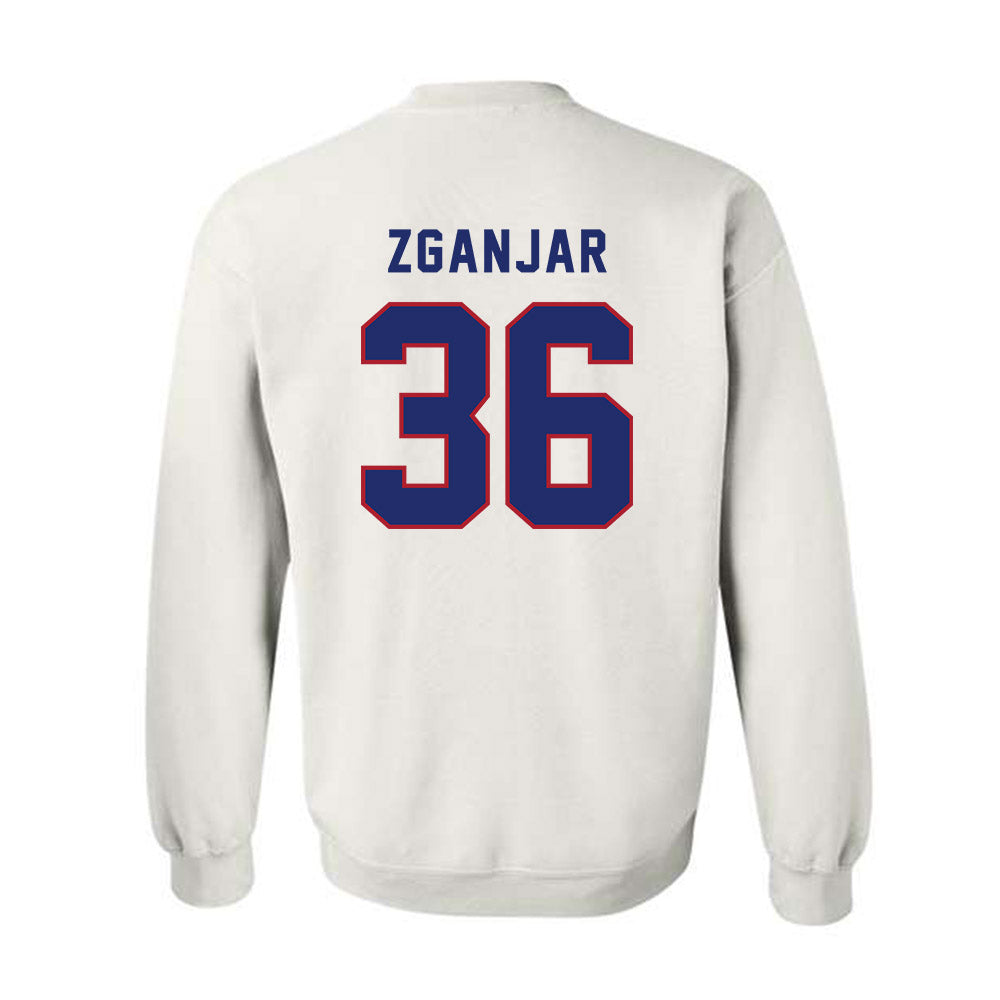 American - NCAA Women's Lacrosse : Mia Zganjar - Crewneck Sweatshirt-1