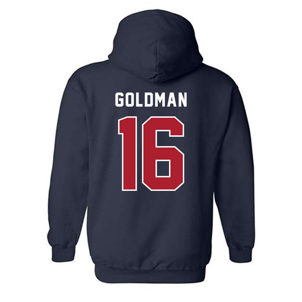 American - NCAA Women's Soccer : Nariah Goldman - Hooded Sweatshirt-1