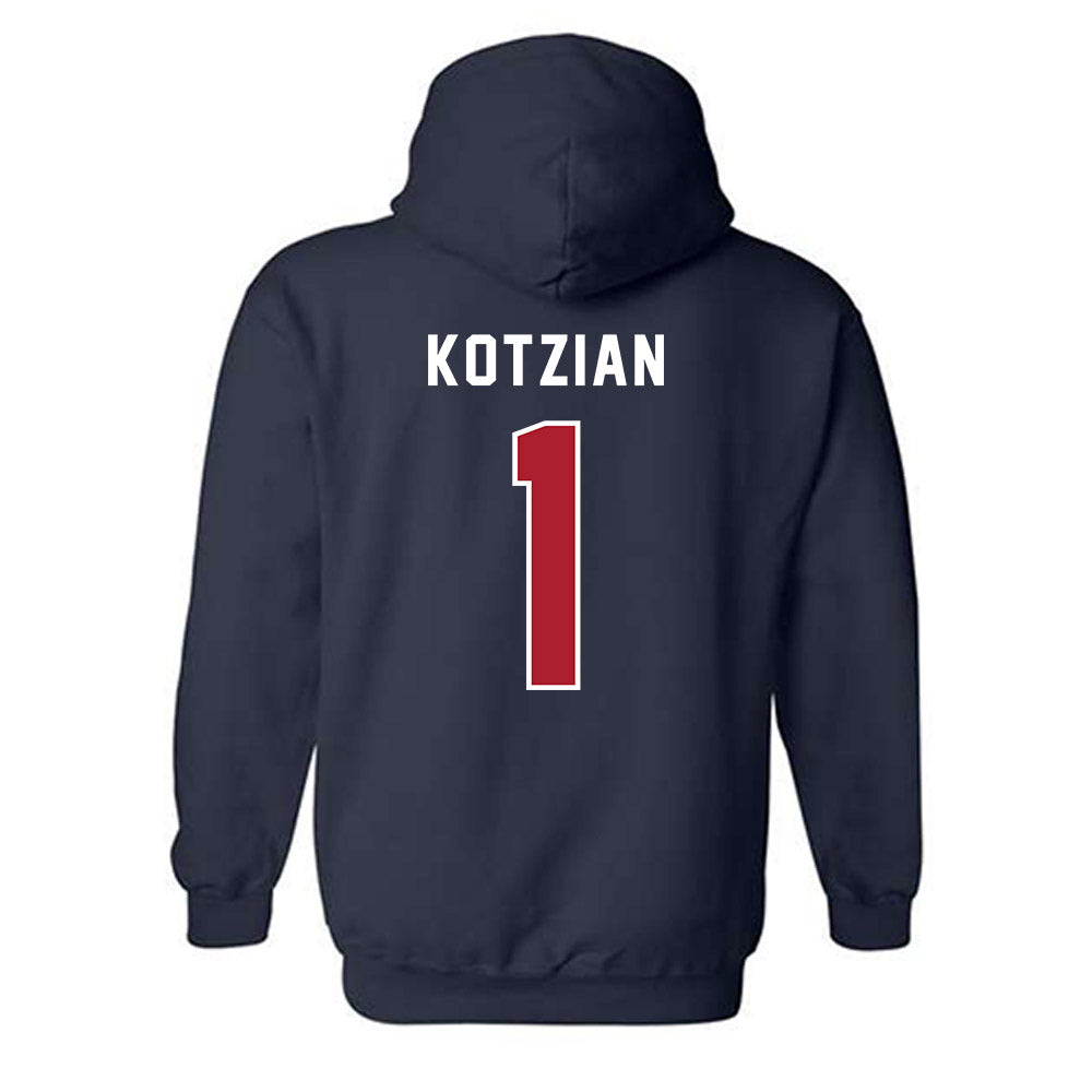 American - NCAA Women's Lacrosse : Adria Kotzian - Hooded Sweatshirt-1