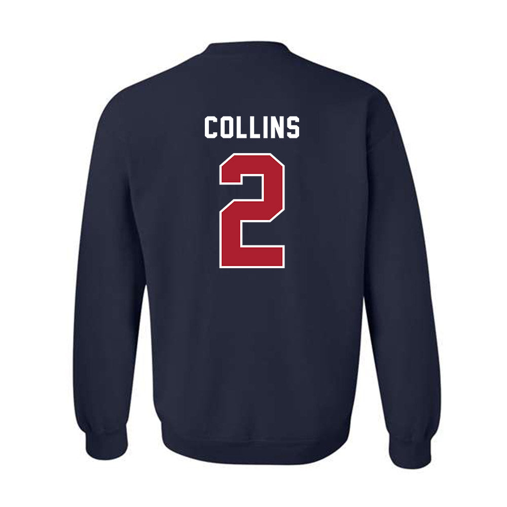 American - NCAA Men's Basketball : Madden Collins - Crewneck Sweatshirt-1