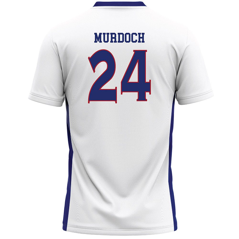 American - NCAA Women's Lacrosse : Reagan Murdoch - White Lacrosse Jersey -1