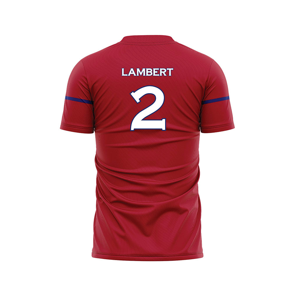 American - NCAA Women's Soccer : Morissa Lambert - Red Soccer Jersey-1