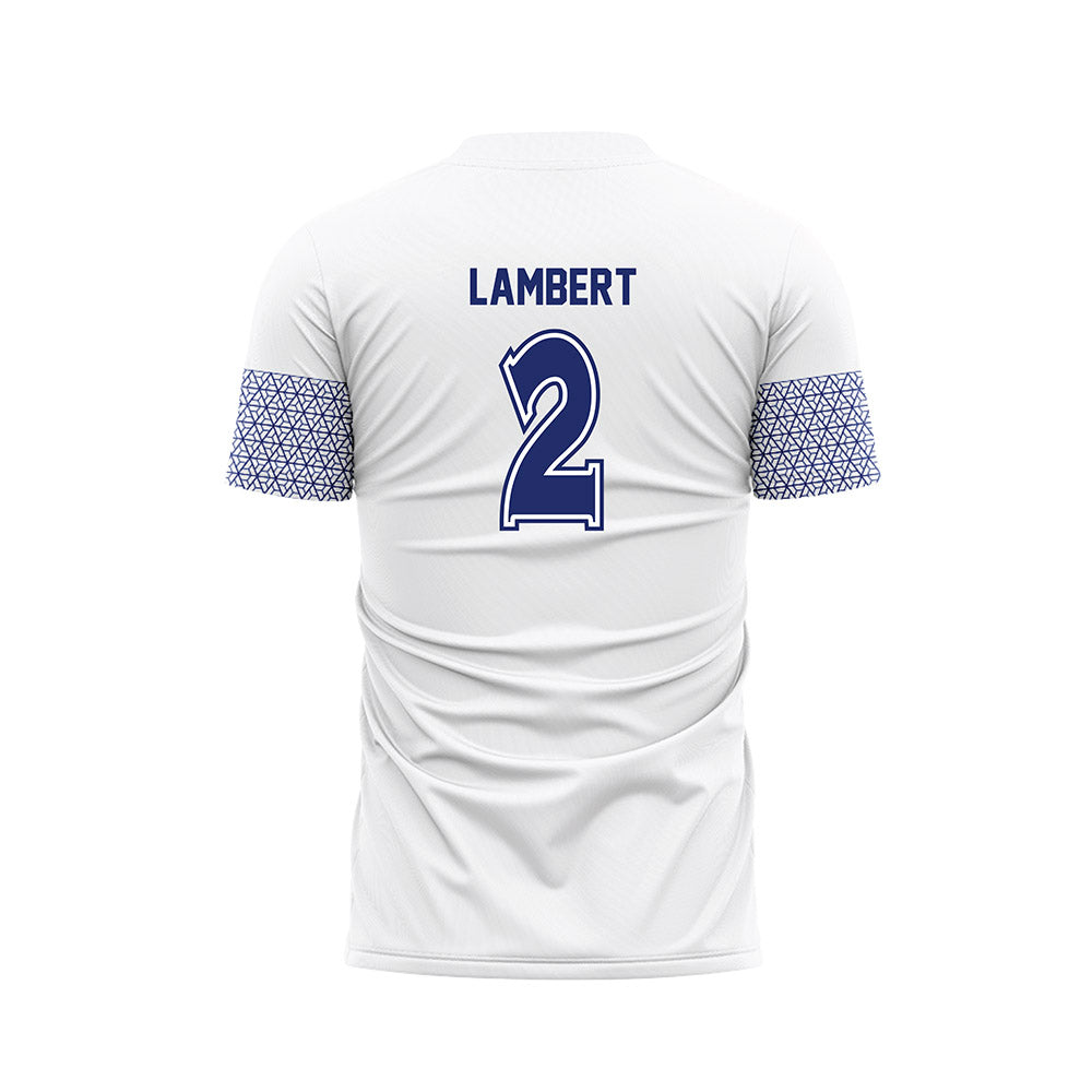 American - NCAA Women's Soccer : Morissa Lambert - White Soccer Jersey-1