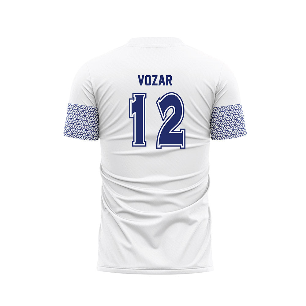 American - NCAA Women's Soccer : Bella Vozar - White Soccer Jersey-1
