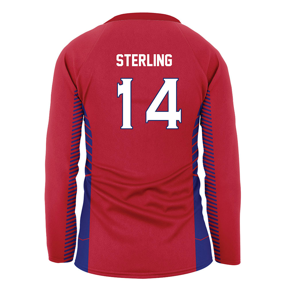 American - NCAA Women's Volleyball : Elise Sterling - Red Volleyball Jersey-1