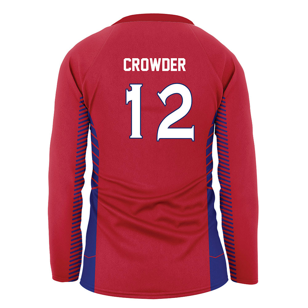 American - NCAA Women's Volleyball : Monyay Crowder - Red Volleyball Jersey-1