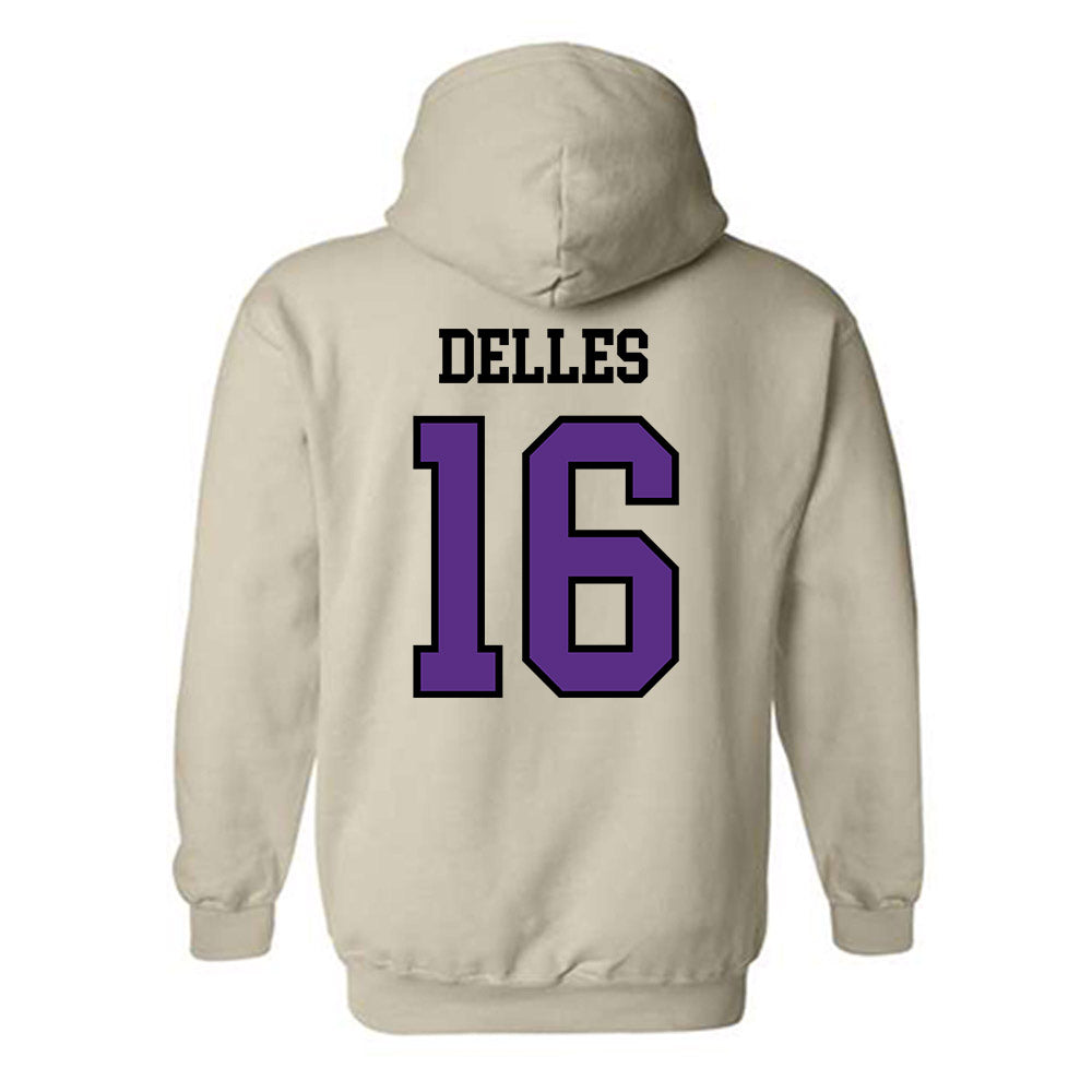 NU - NCAA Women's Lacrosse : Michaela Delles - Hooded Sweatshirt-1