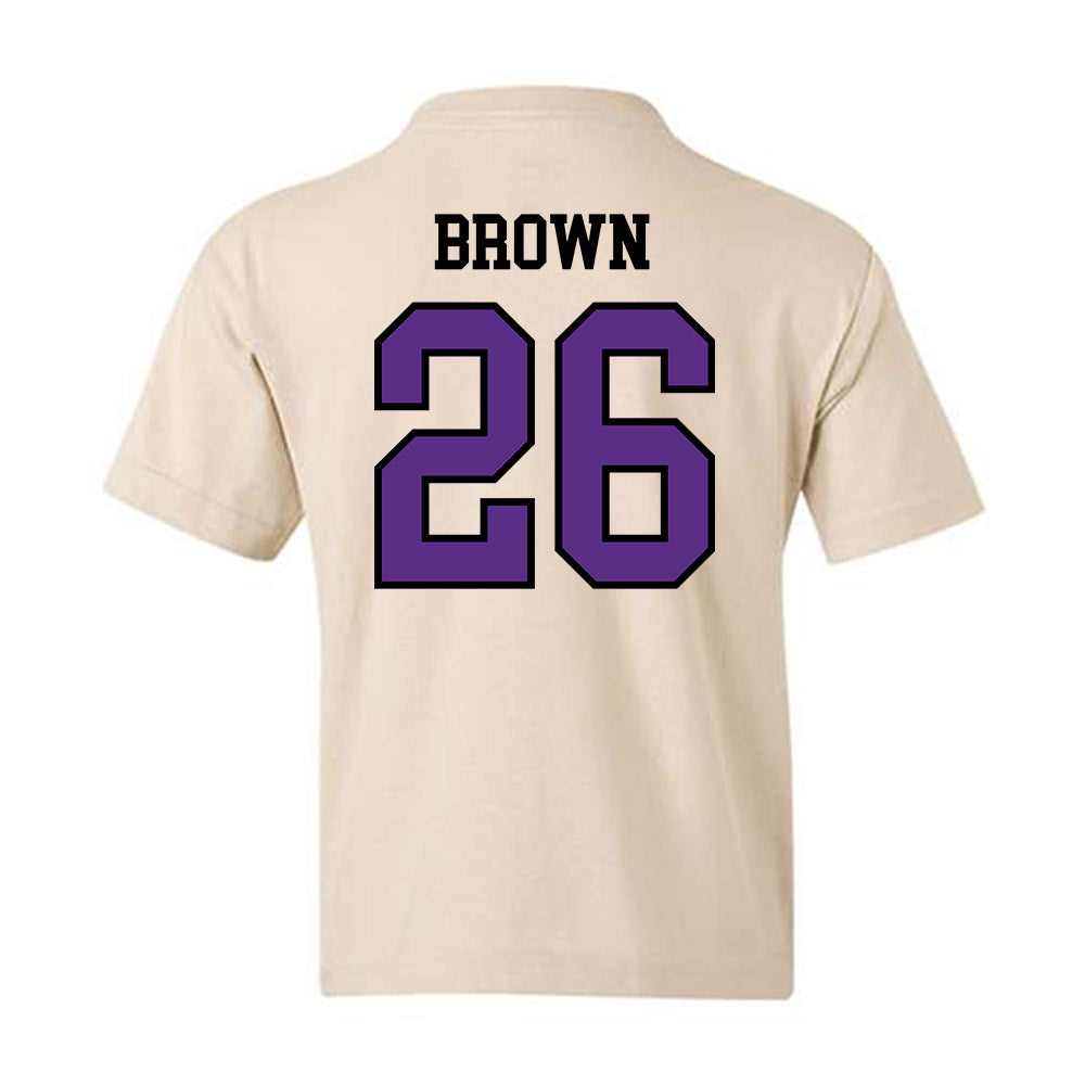 NU - NCAA Men's Soccer : Jayden Brown - Youth T-Shirt-1
