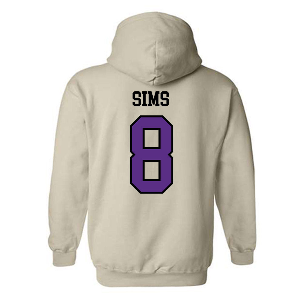 NU - NCAA Women's Basketball : Raven Sims - Hooded Sweatshirt-1