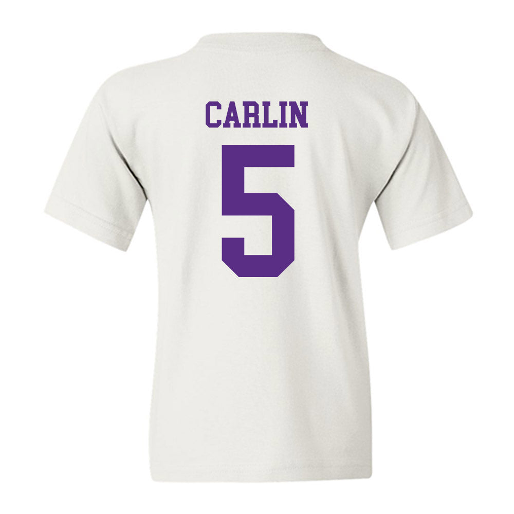 NU - NCAA Men's Ice Hockey : Noah Carlin - Youth T-Shirt-1