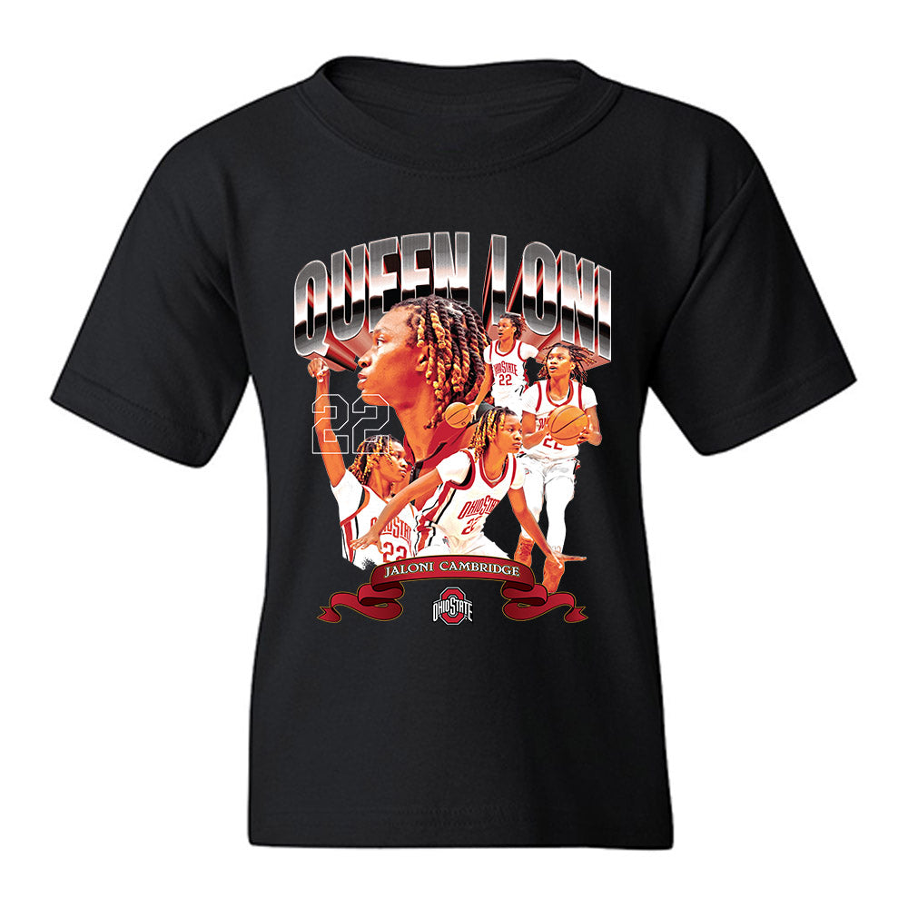 Ohio State - NCAA Women's Basketball : Jaloni Cambridge - Youth T-Shirt-0