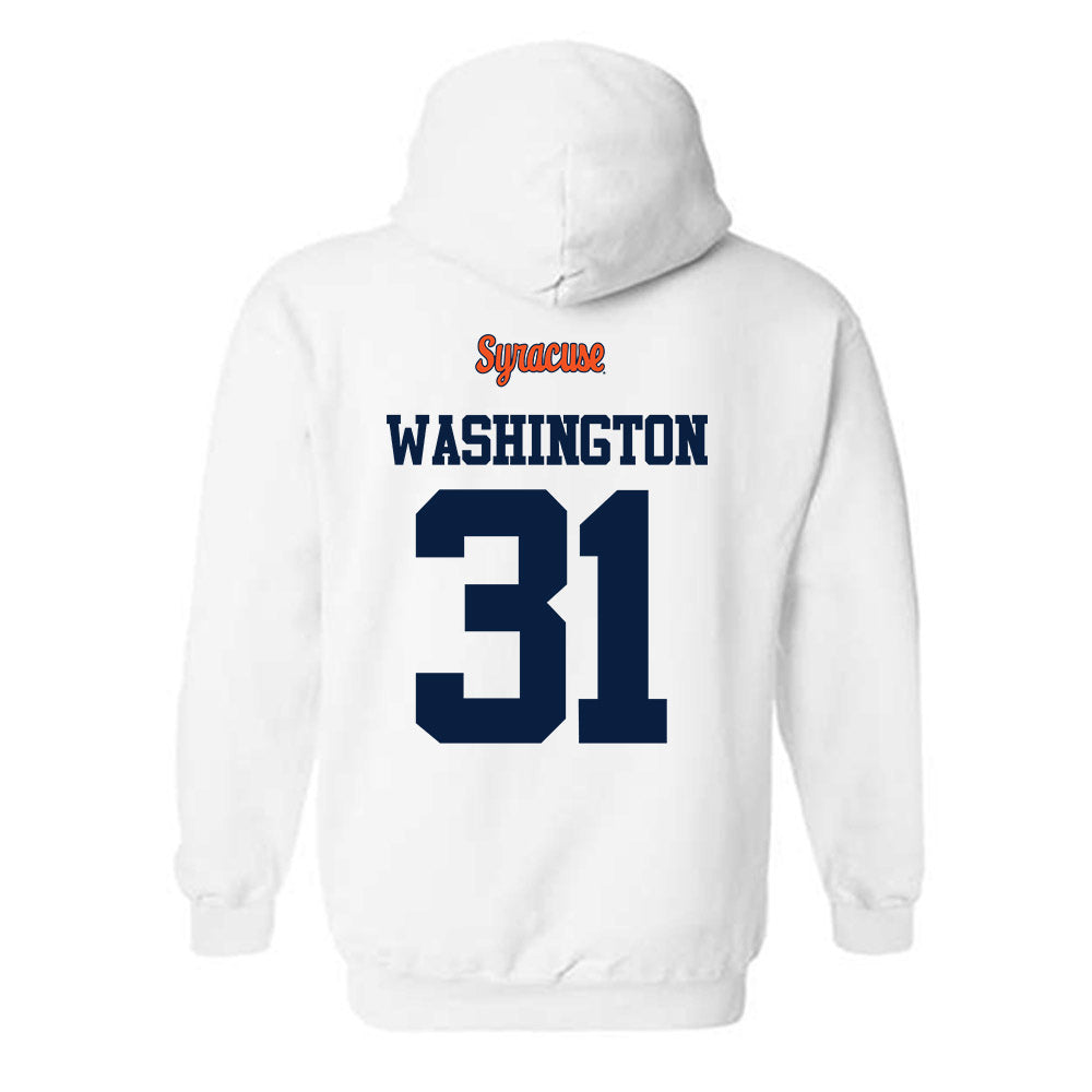 Syracuse - NCAA Football : Marcus Washington - Classic Shersey Hooded Sweatshirt-1