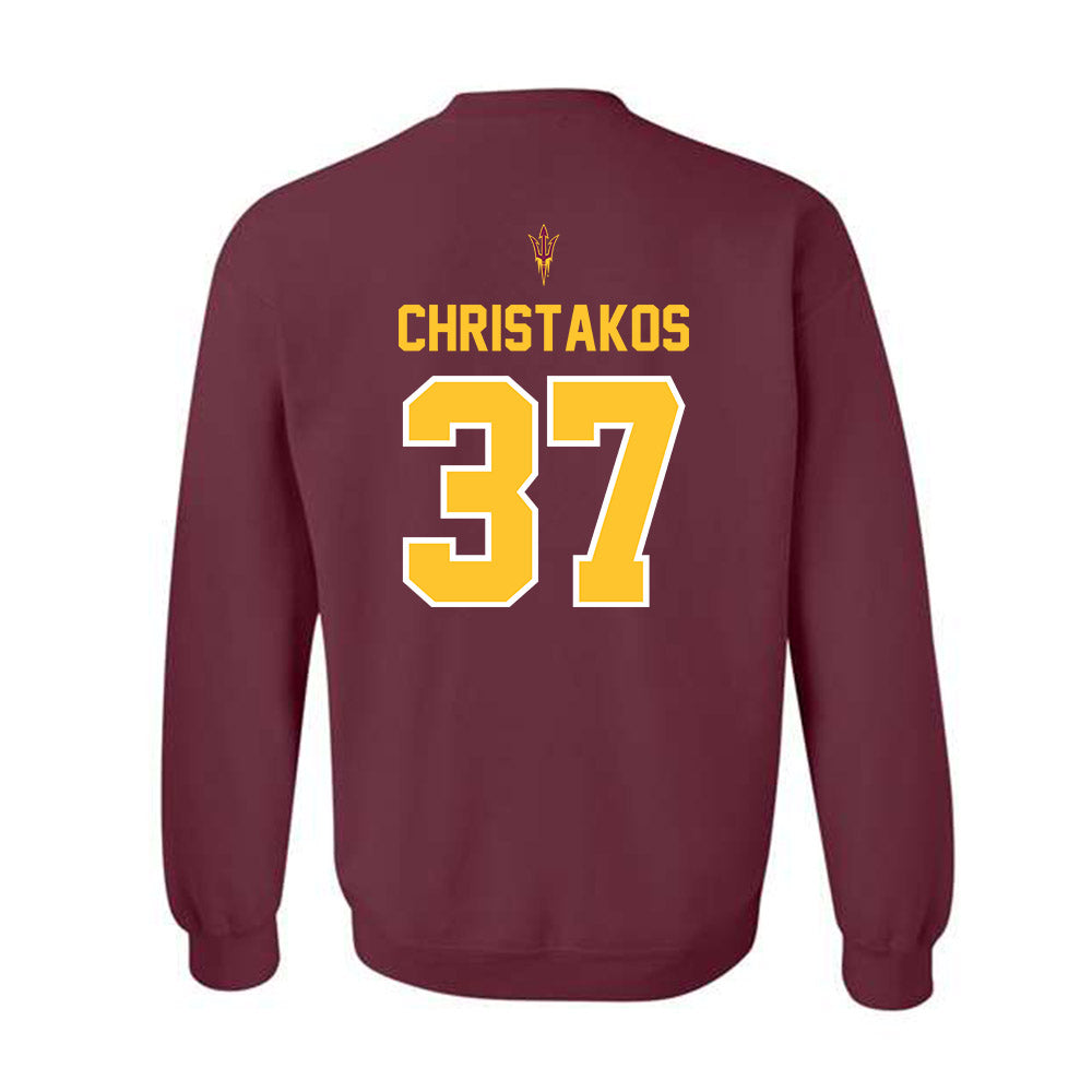 Arizona State - NCAA Football : Tommy Christakos - Big12 Championship Crewneck Sweatshirt-1
