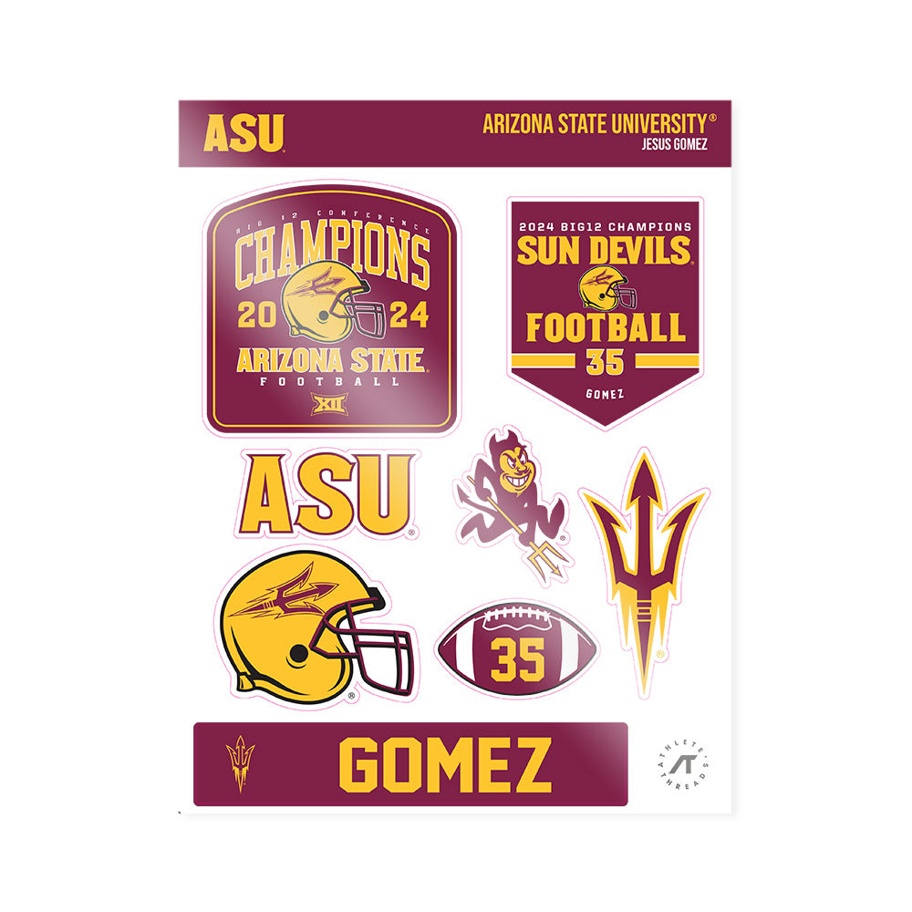 Arizona State - NCAA Football : Jesus Gomez - Big12 Sticker Sheet-0