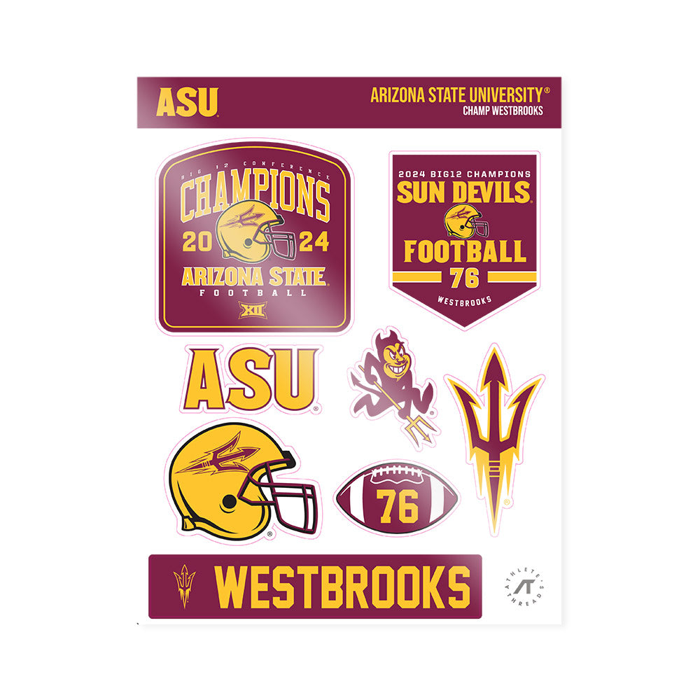 Arizona State - NCAA Football : Champ Westbrooks - Big12 Sticker Sheet-0