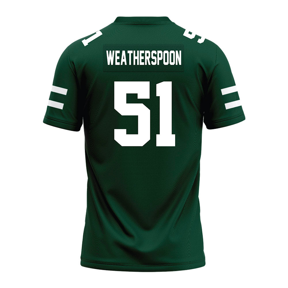 Ohio - NCAA Football : Davion Weatherspoon - MAC Green Premium Football Jersey-1