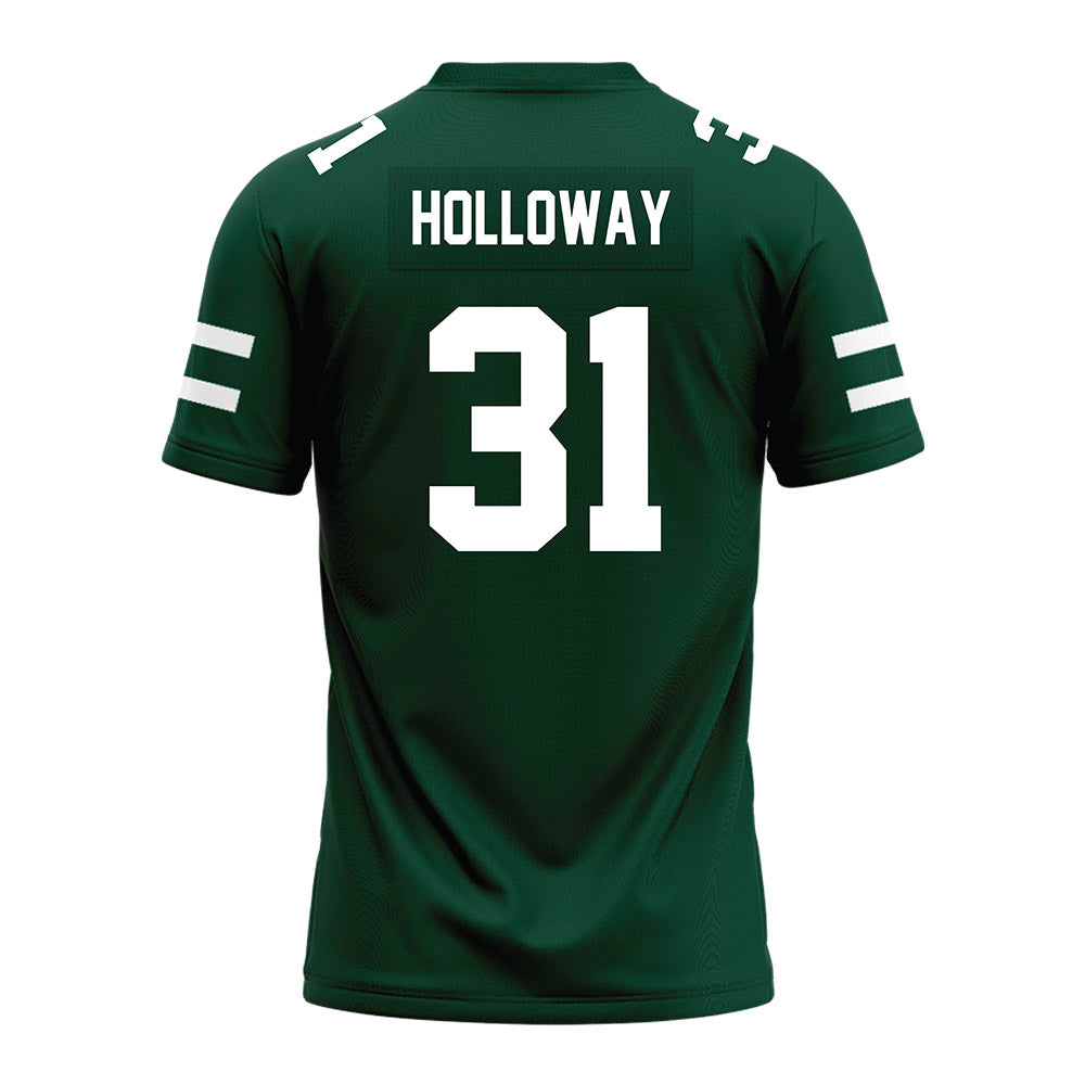 Ohio - NCAA Football : Justin Holloway - MAC Green Premium Football Jersey-1