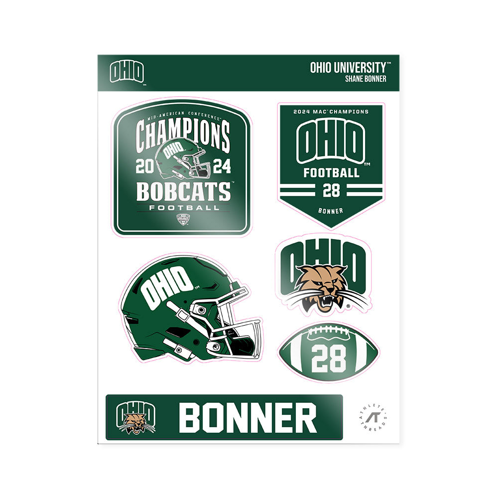 Ohio - NCAA Football : Shane Bonner - MAC Sticker Sheet-0