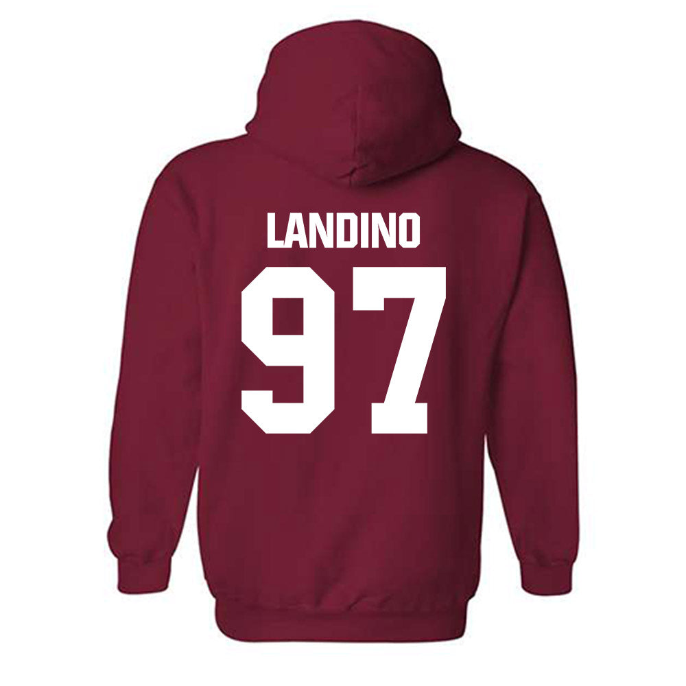 Indiana - NCAA Football : Mario Landino - Classic Shersey Hooded Sweatshirt-1